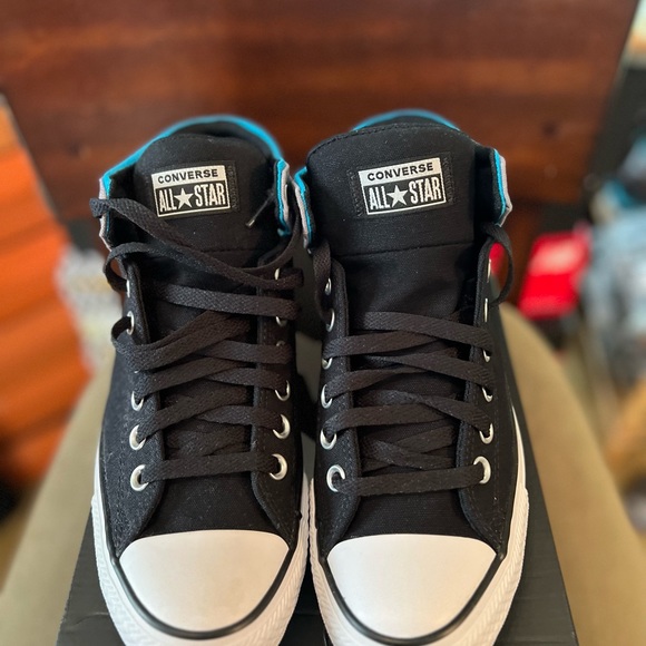 Converse Chuck Taylor All Star CTAS High Street Mid Black/Mason/Sail Blue 8.5 - Picture 3 of 5